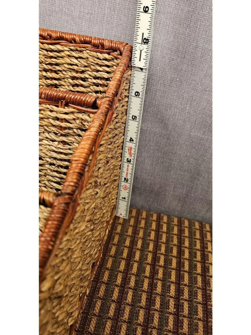Woven Seagrass Basket With 5 Compartments For Storage & Organization 12